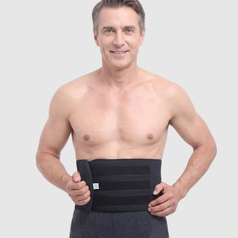 Ceinture de contention dorsale portée par un homme 