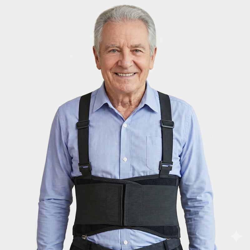 Ceinture lombaire travail porter par un homme 