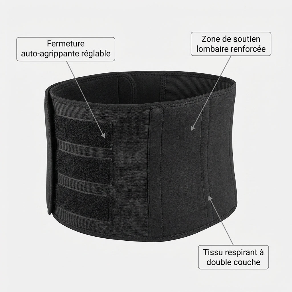 Ceinture de contention dorsale vue de dos Image