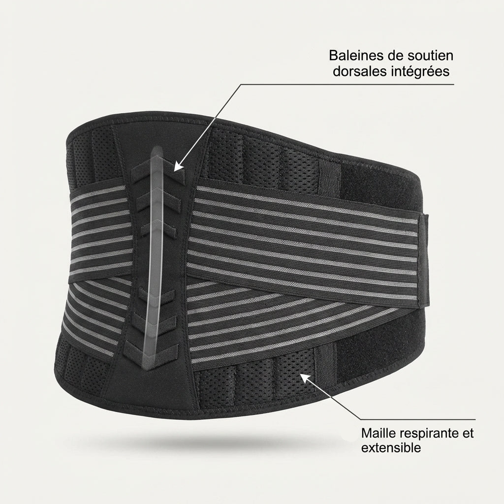 Ceinture lombaire souple maintien confort