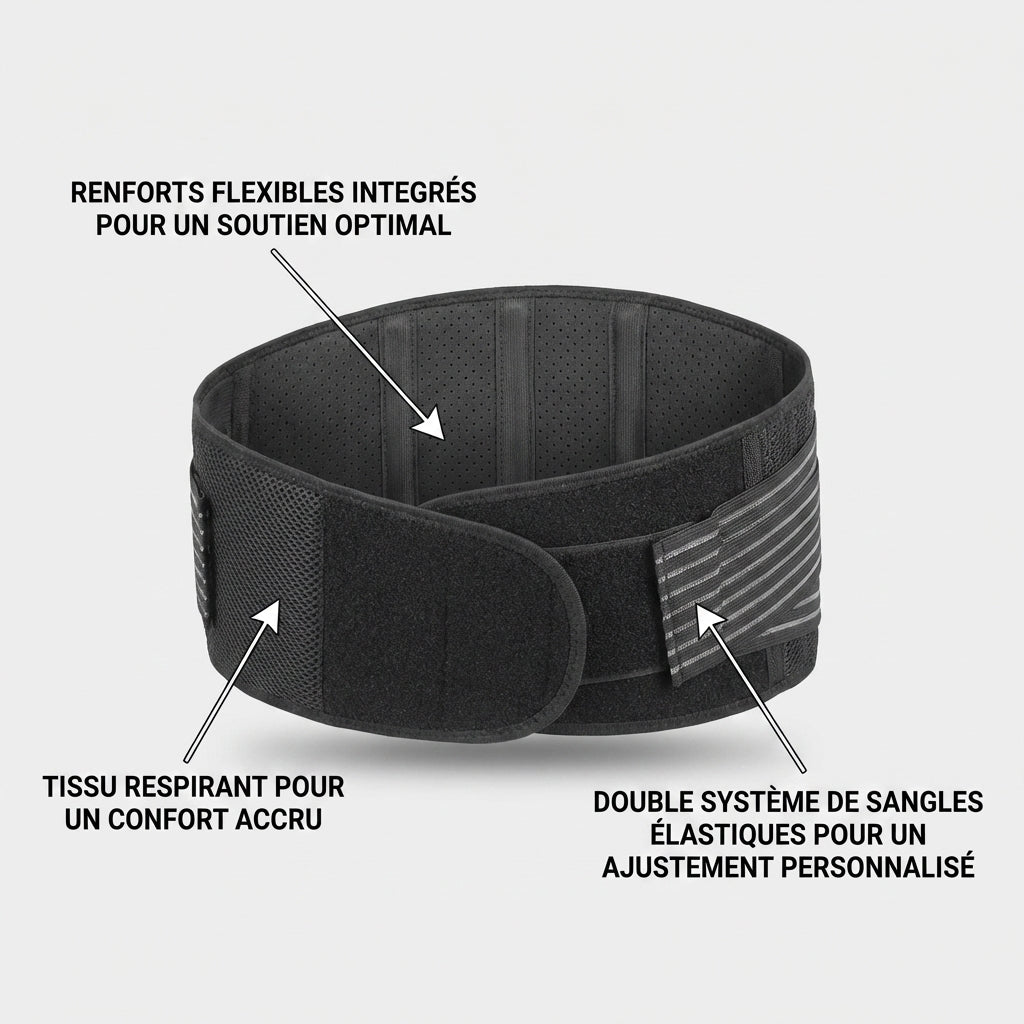 Ceinture lombaire souple vue de dos Image