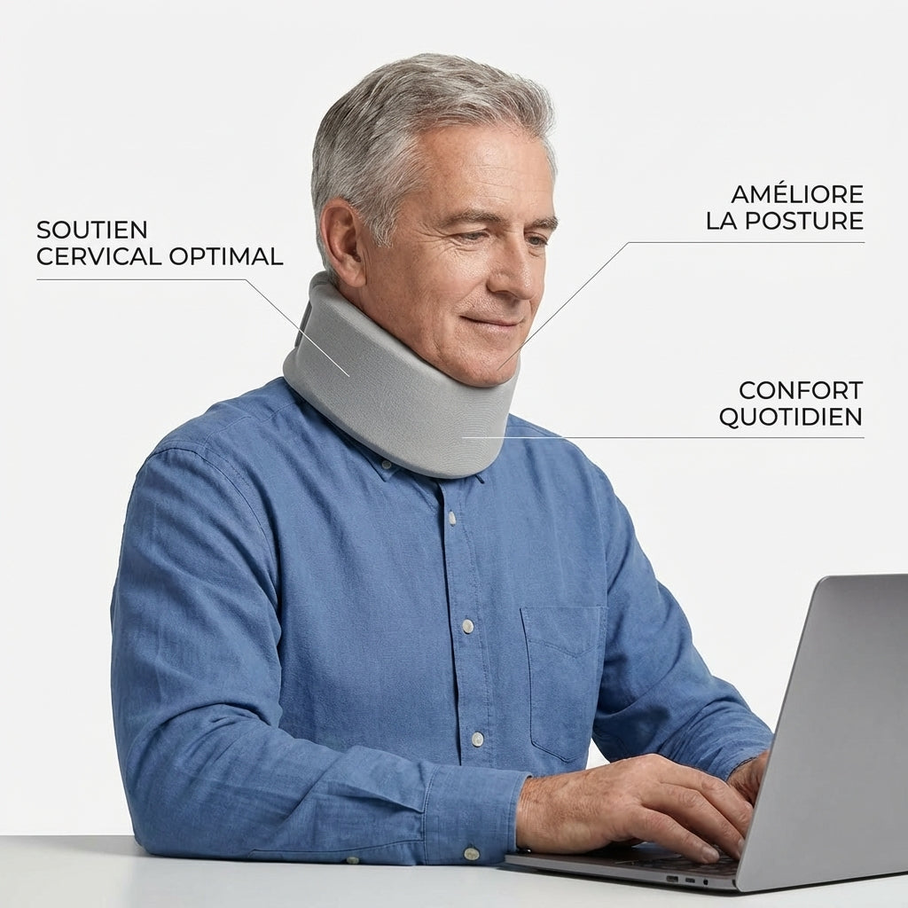 Collier cervical C2 porté par un homme