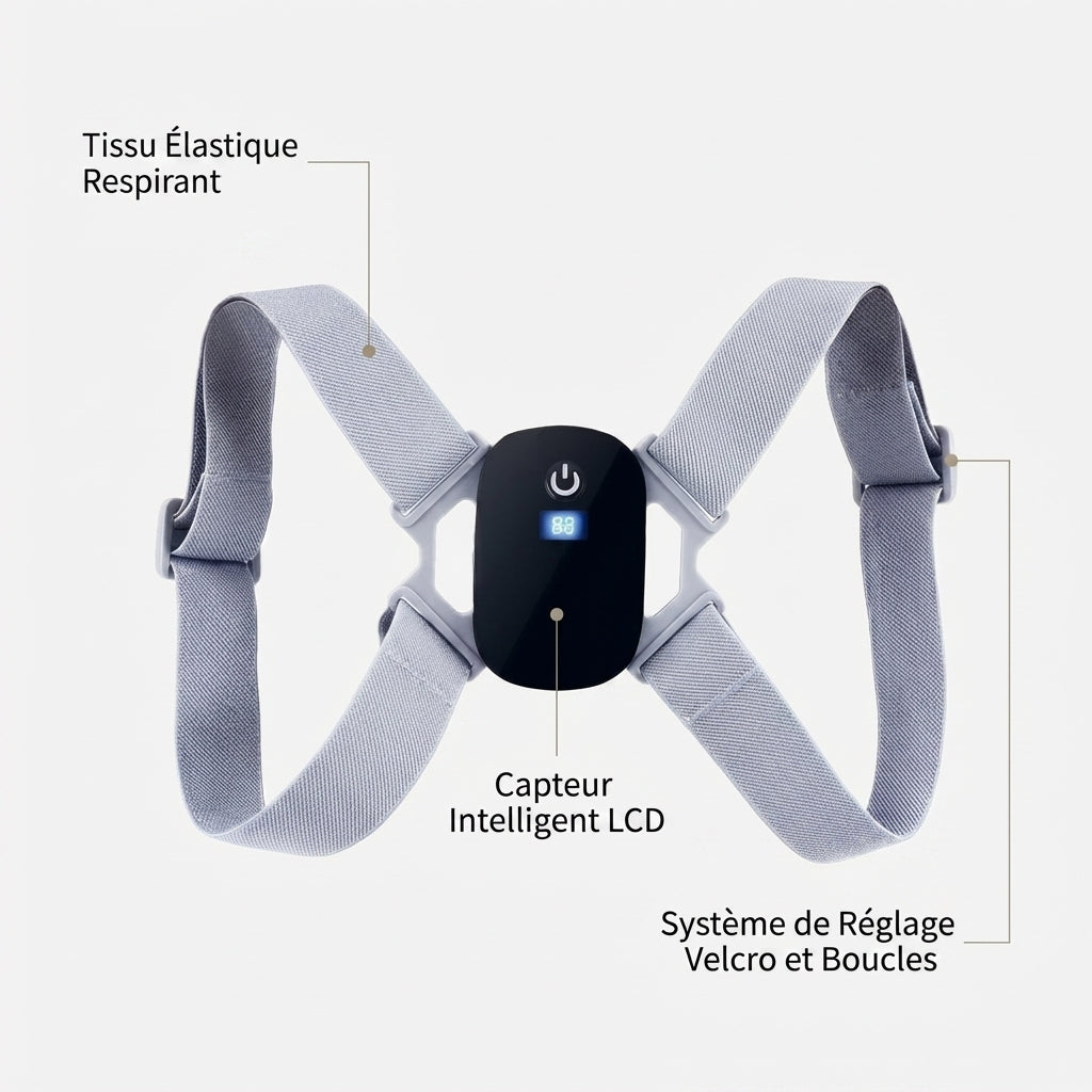 Correcteur de posture intelligent vue de face