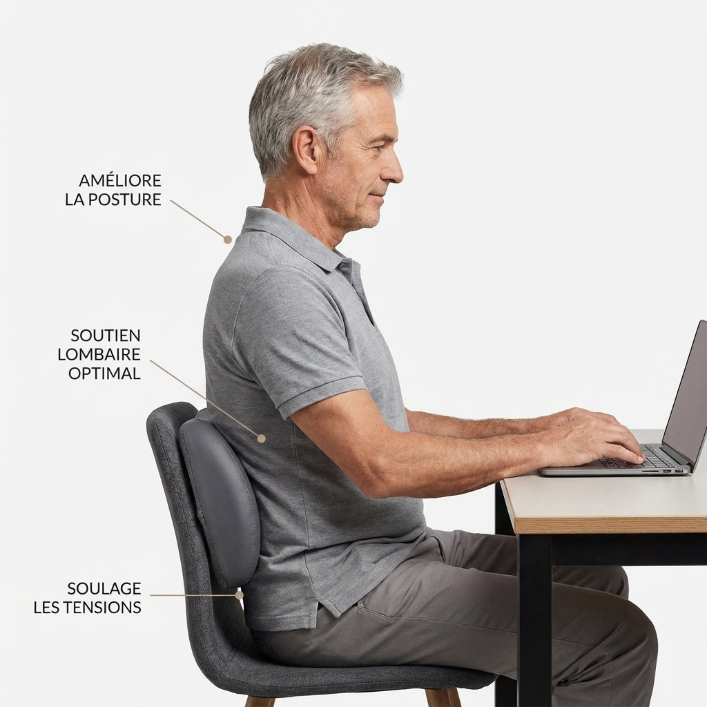 Coussin bas du dos utilisé par un homme Image