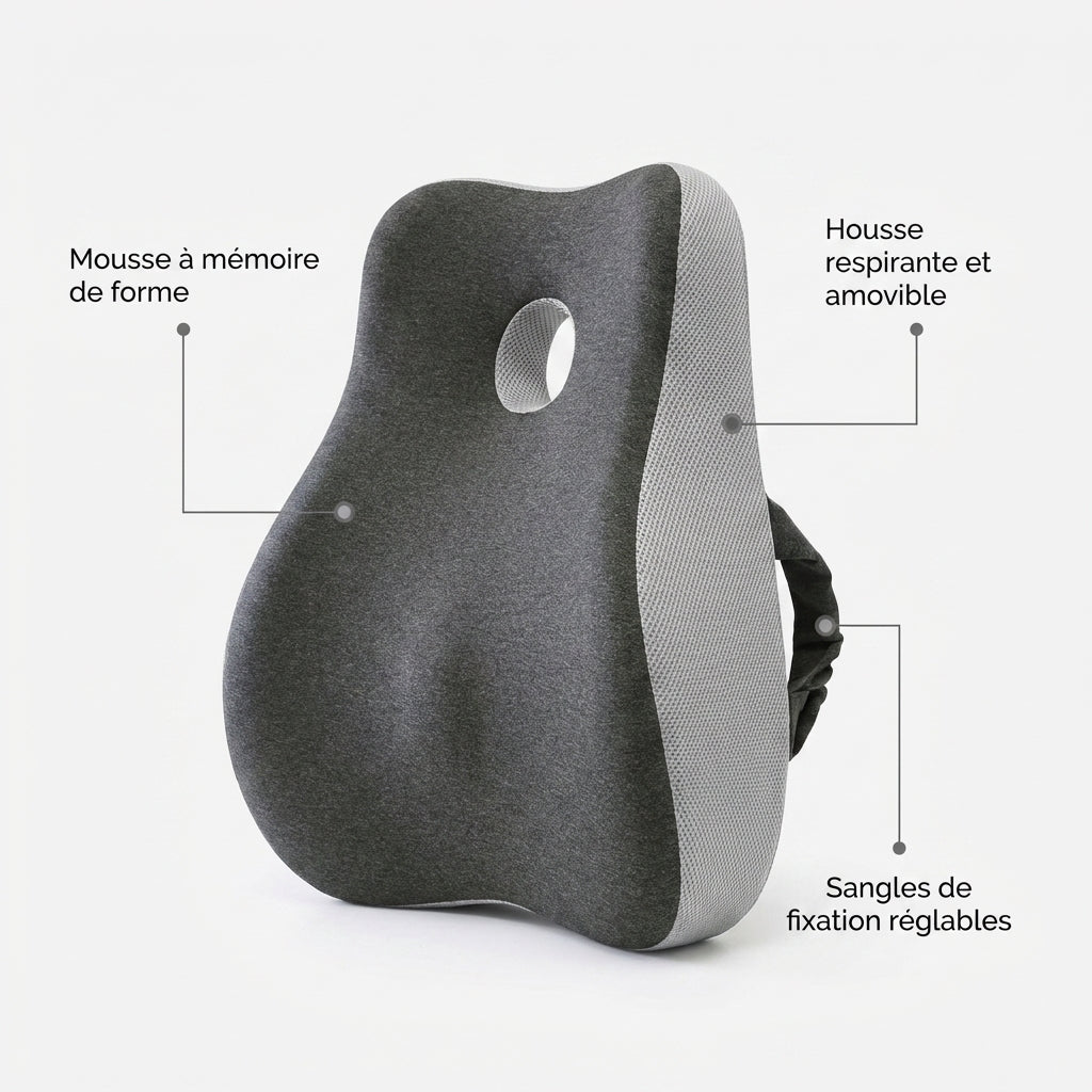 Coussin cale dos ergonomique vue de face Image