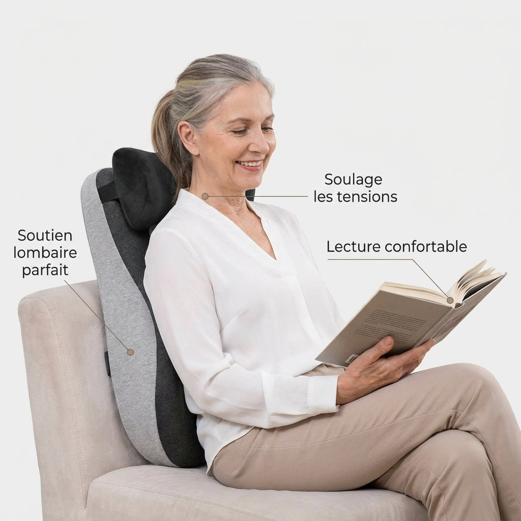 Coussin cale dos ergonomique utilisé par une femme Image