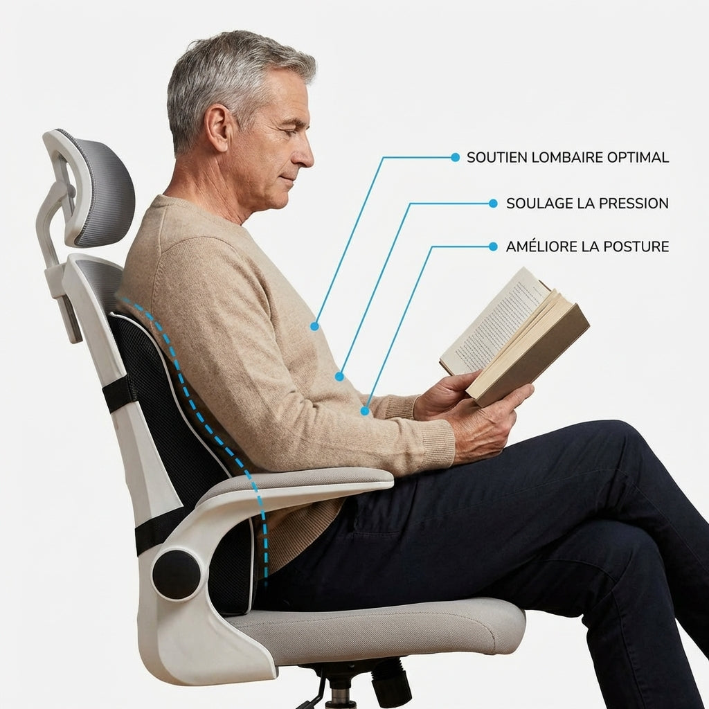 Coussin maintien dos utilisé par un homme Image