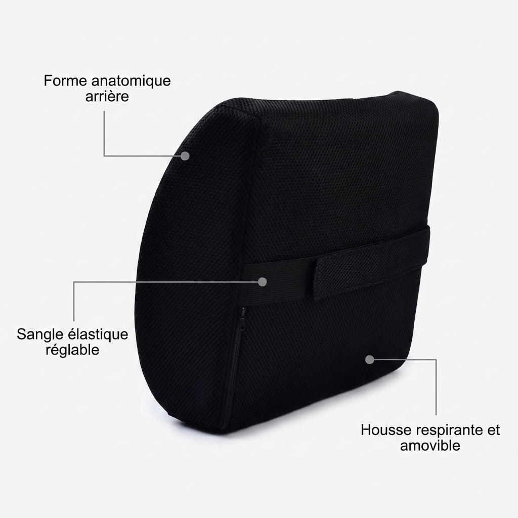 Coussin médical pour dos vue de dos