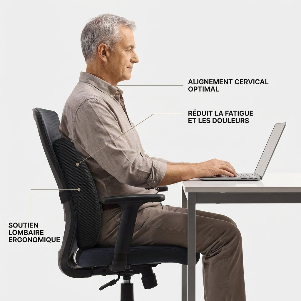 Coussin médical pour dos utilisé par un homme Image