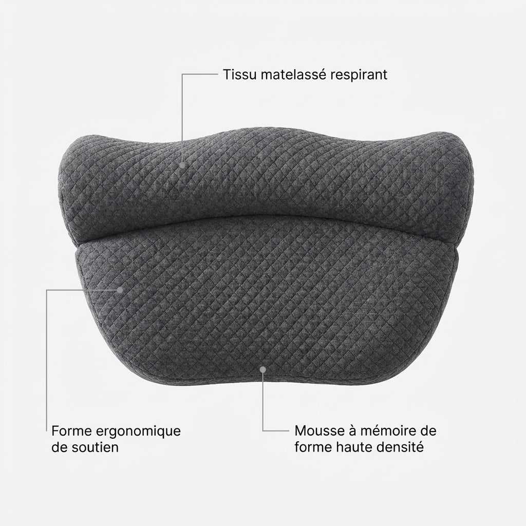 Oreiller nuque ergonomique vue de face
