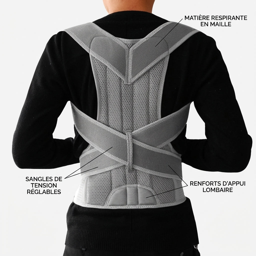 Soutien dos ergonomique vue de dos