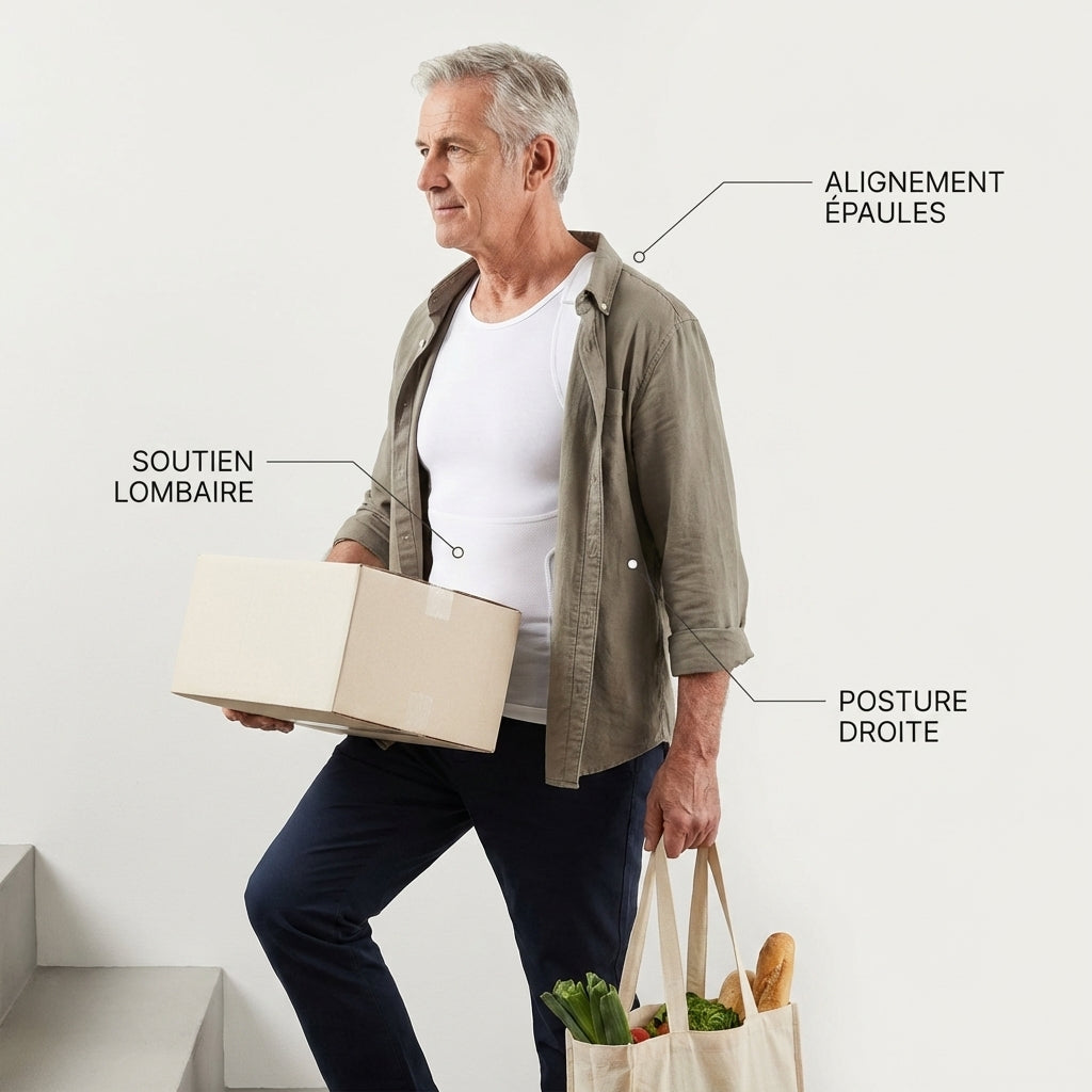 tee-shirt-correcteur-de-posture-homme - Chirpro Image